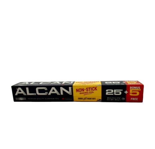 Non Stick Baking Foil 25' + 5' Alcan