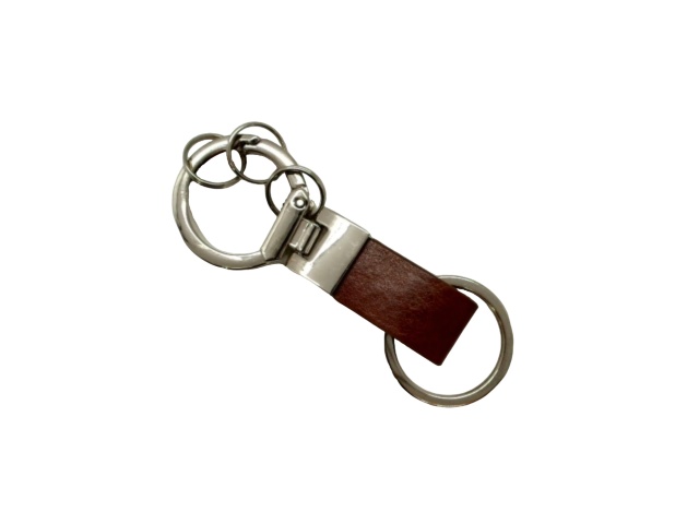 Keyring w/Strap Brown