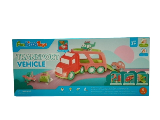 Transport Vehicle Toy w/Sound & Lights Funlittletoys